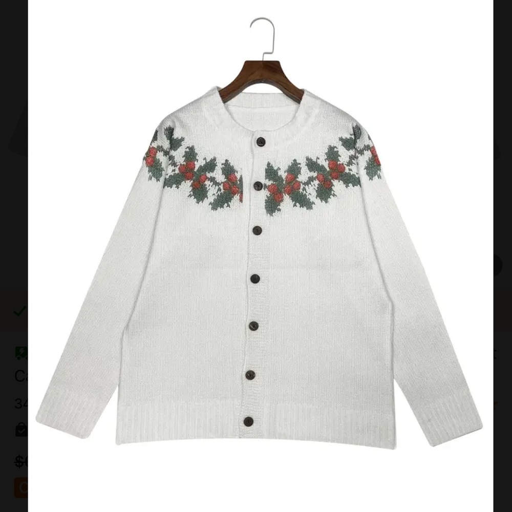 The Holly and the Ivy Cardigan
Christmas Sweater
English Countryside Sweater - Picture 4 of 16
